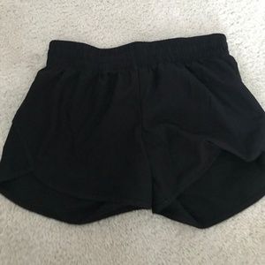 Black athletic shorts